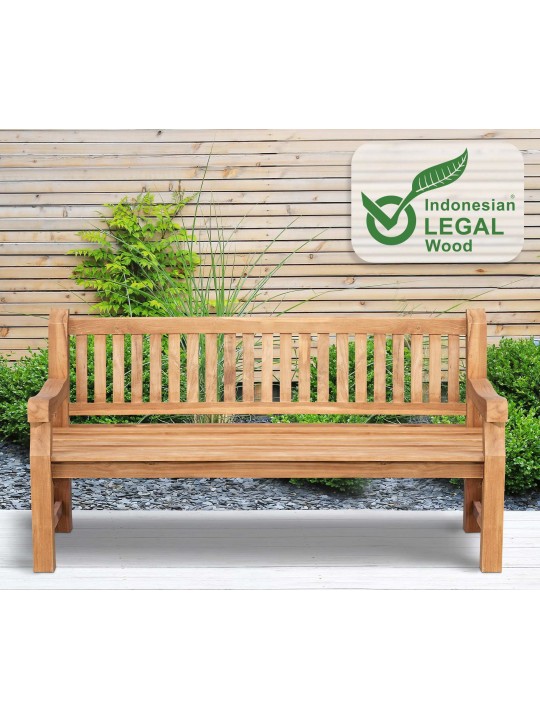 Banc en teck Jackson V2 180 cm, teck Banc en teck Jackson V2 180 cm, teck