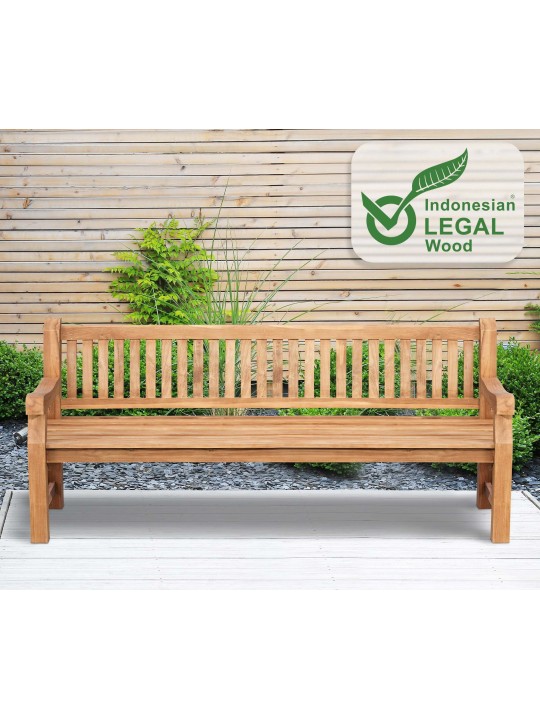 Banc en teck Jackson V2 220 cm, teck