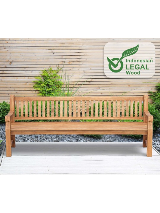 Banc en teck Jackson V2 240 cm, teck Banc en teck Jackson V2 240 cm, teck