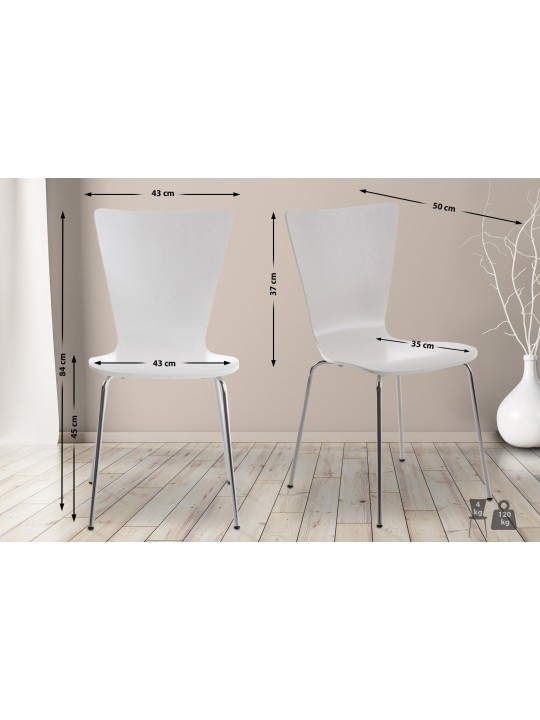 Chaise visiteur Aaron, blanc Chaise visiteur Aaron, blanc