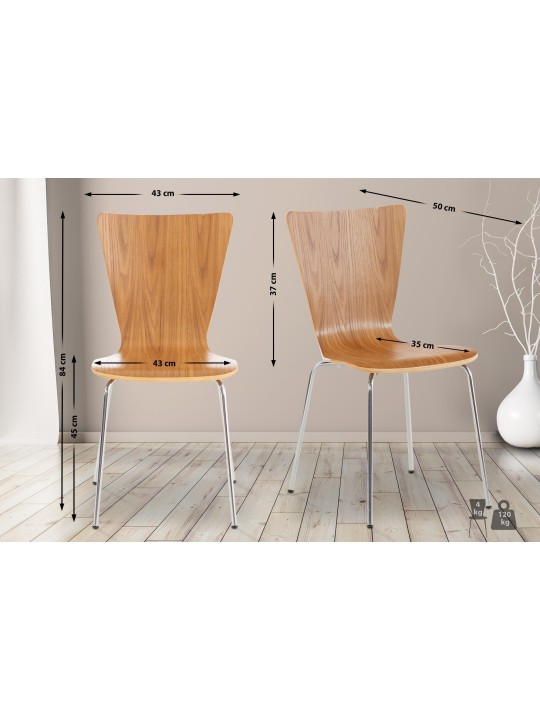 Chaise visiteur Aaron, chêne