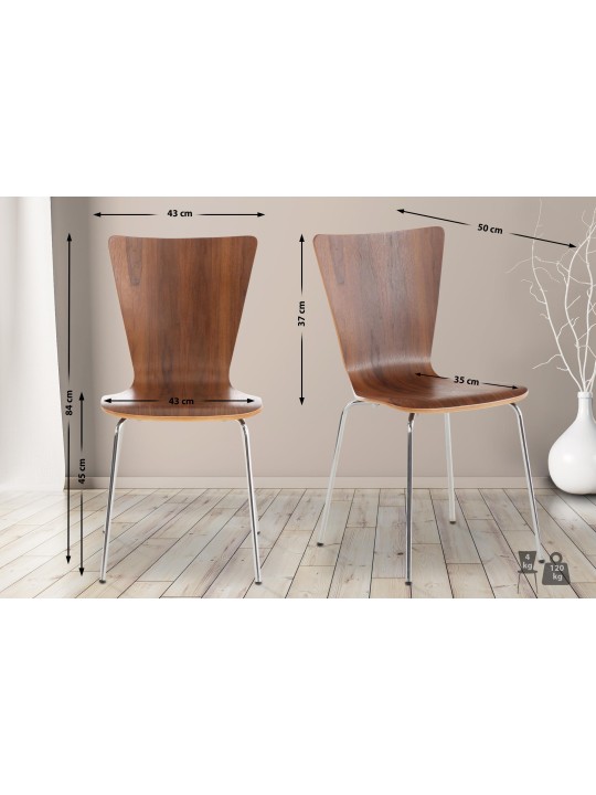 Chaise visiteur Aaron, noyer