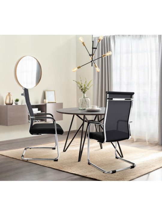 Chaise visiteur Brenda, noir