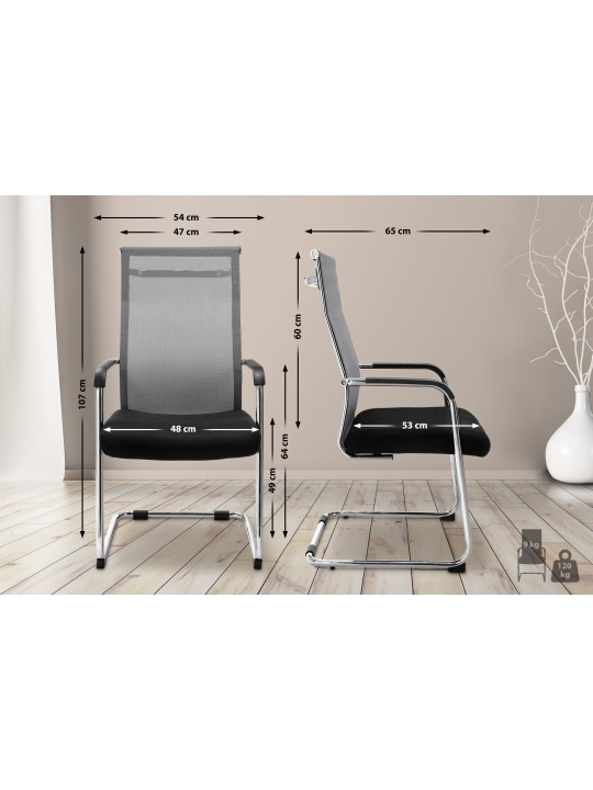 Chaise visiteur Brenda, gris Chaise visiteur Brenda, gris