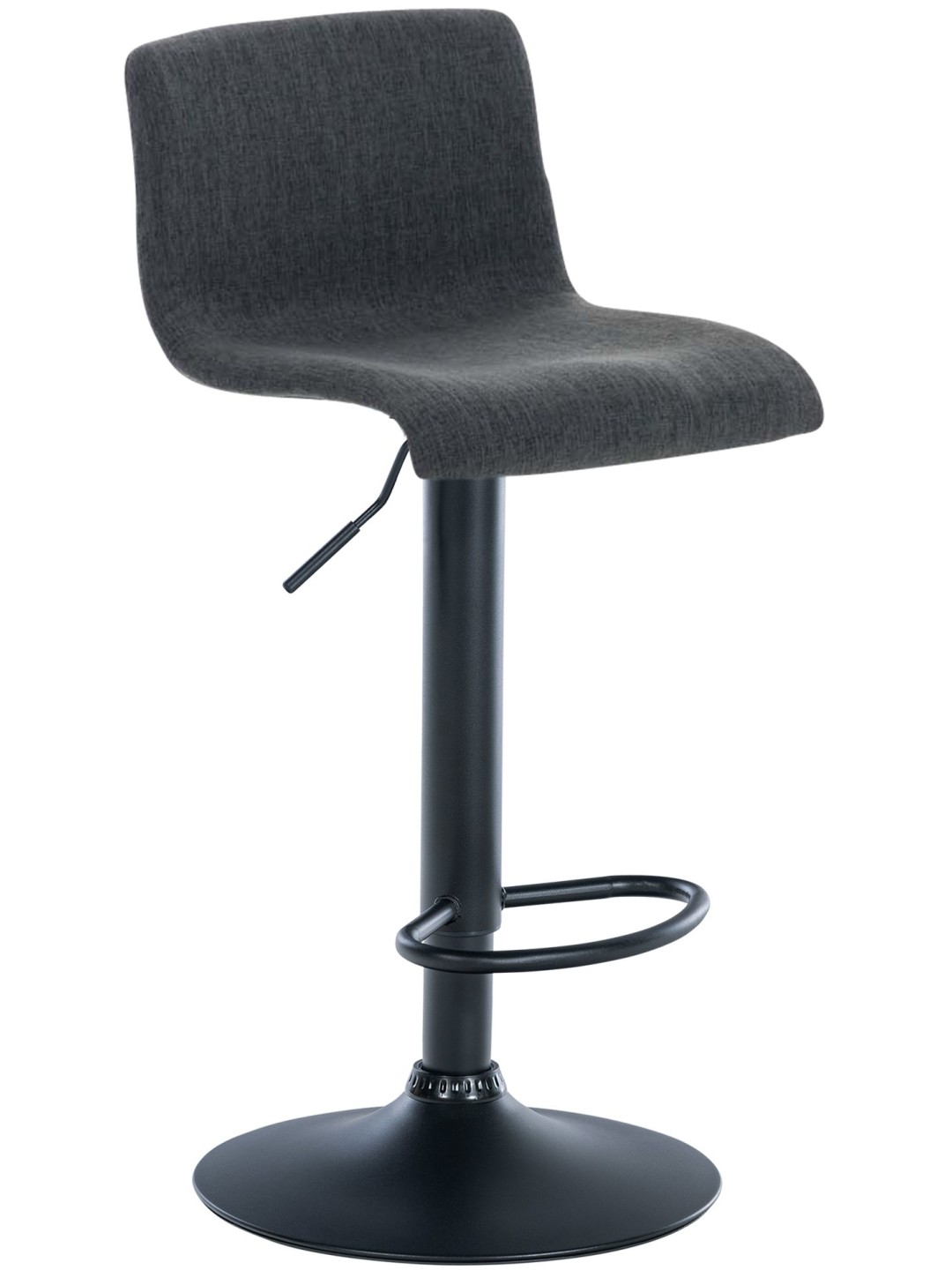 Tabouret de bar Hoover tissu B, gris foncé