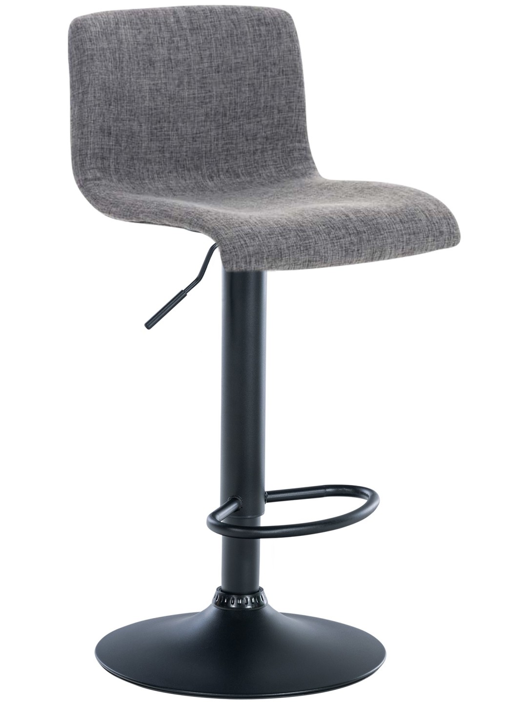 Tabouret de bar Hoover tissu B, gris clair