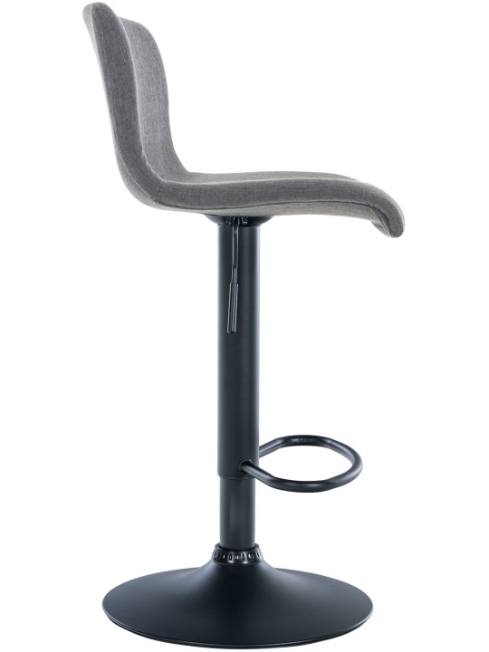 Tabouret de bar Hoover tissu B, gris clair