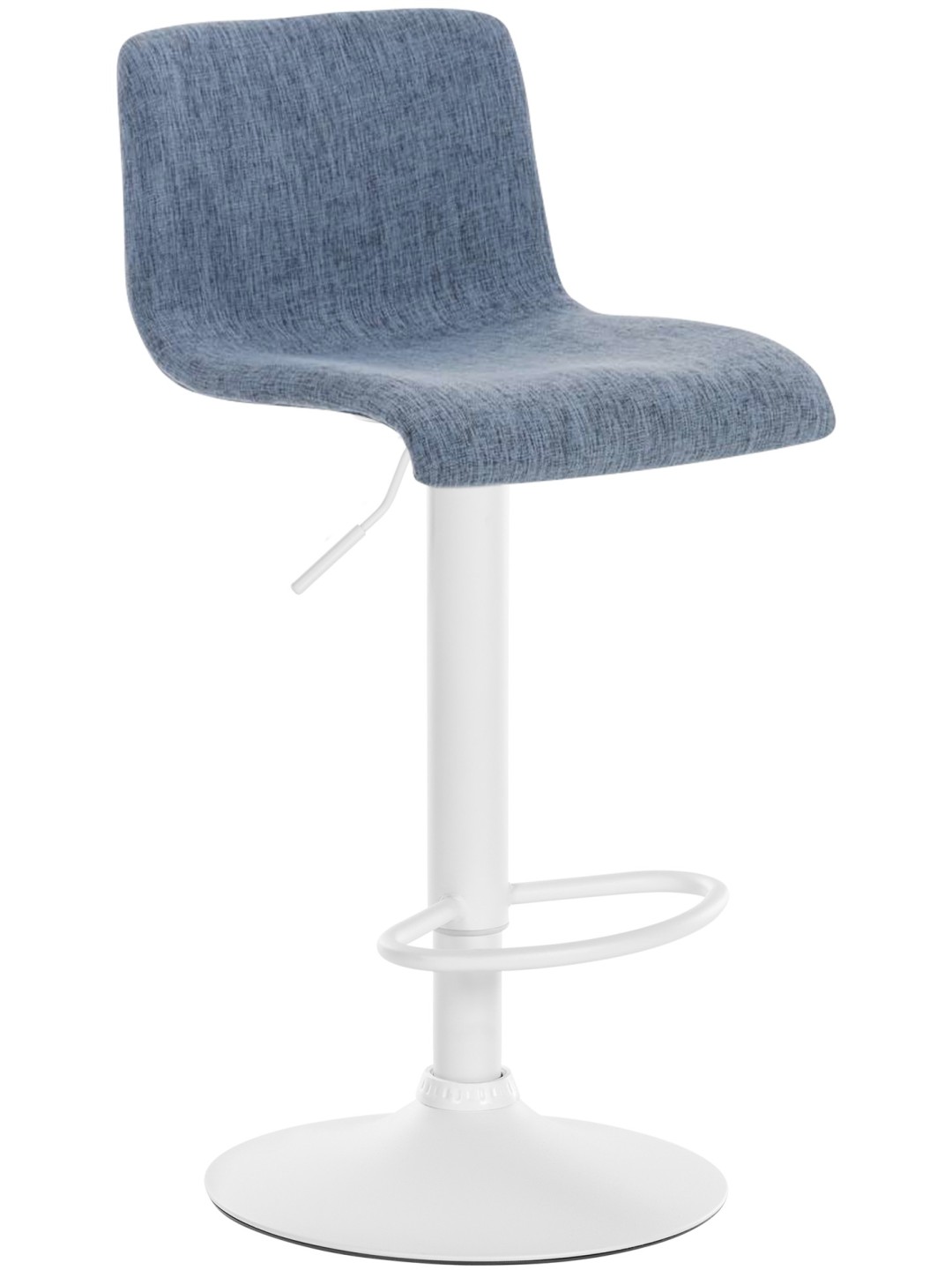 Tabouret de bar Hoover tissu W, bleu