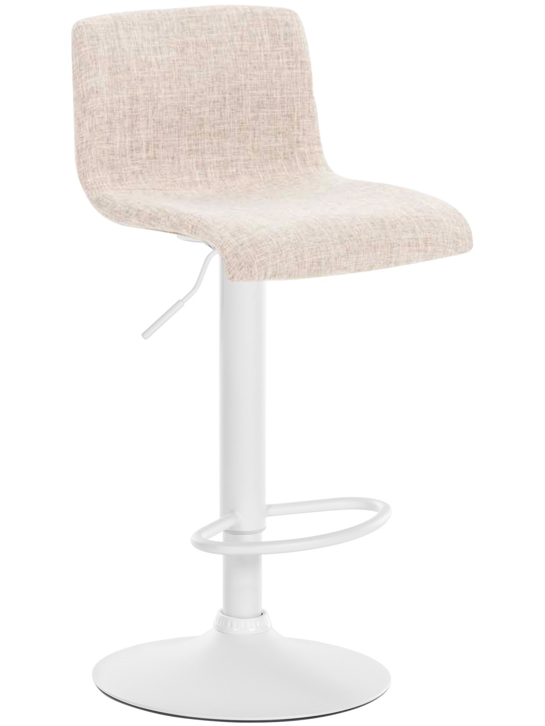 Tabouret de bar Hoover tissu W, crème
