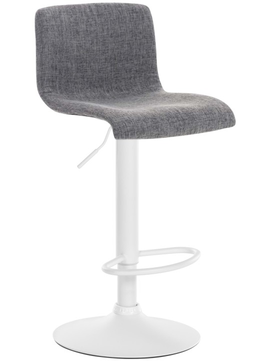 Tabouret de bar Hoover tissu W, gris clair