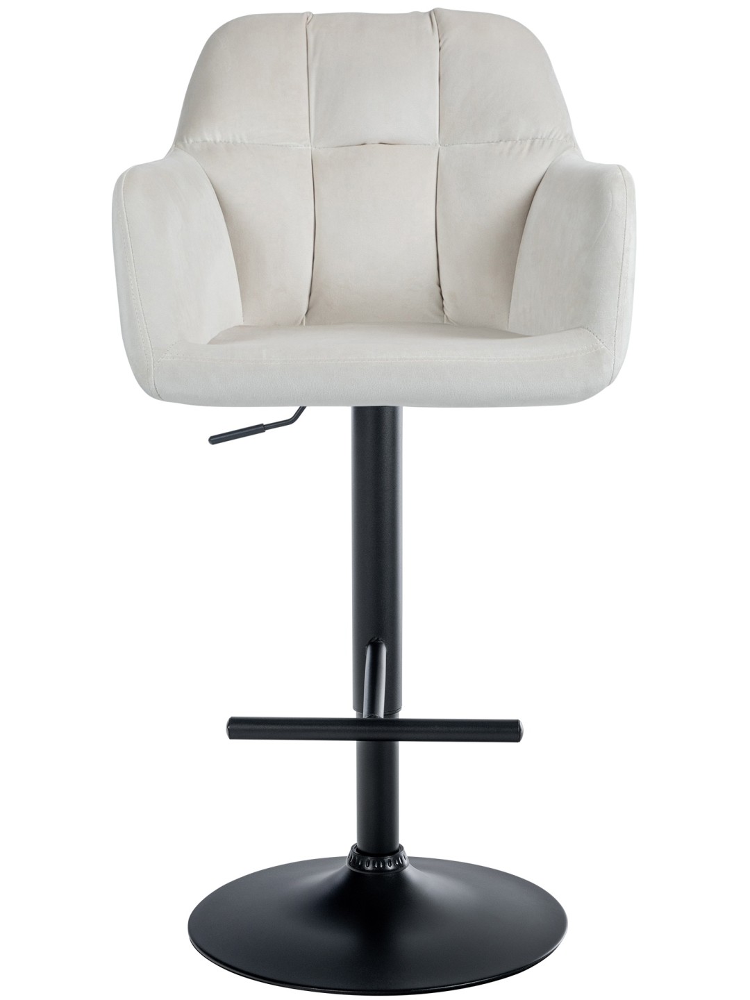 Tabouret de bar Natoma velours, crème