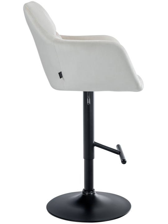 Tabouret de bar Natoma velours, crème