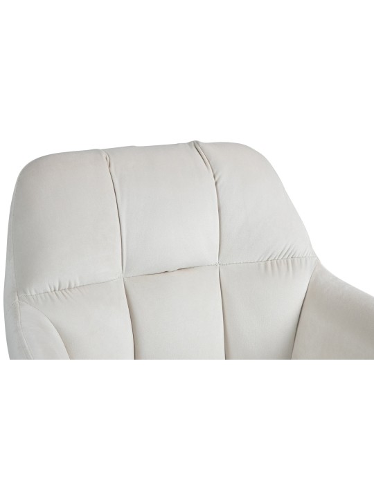 Tabouret de bar Natoma velours, crème