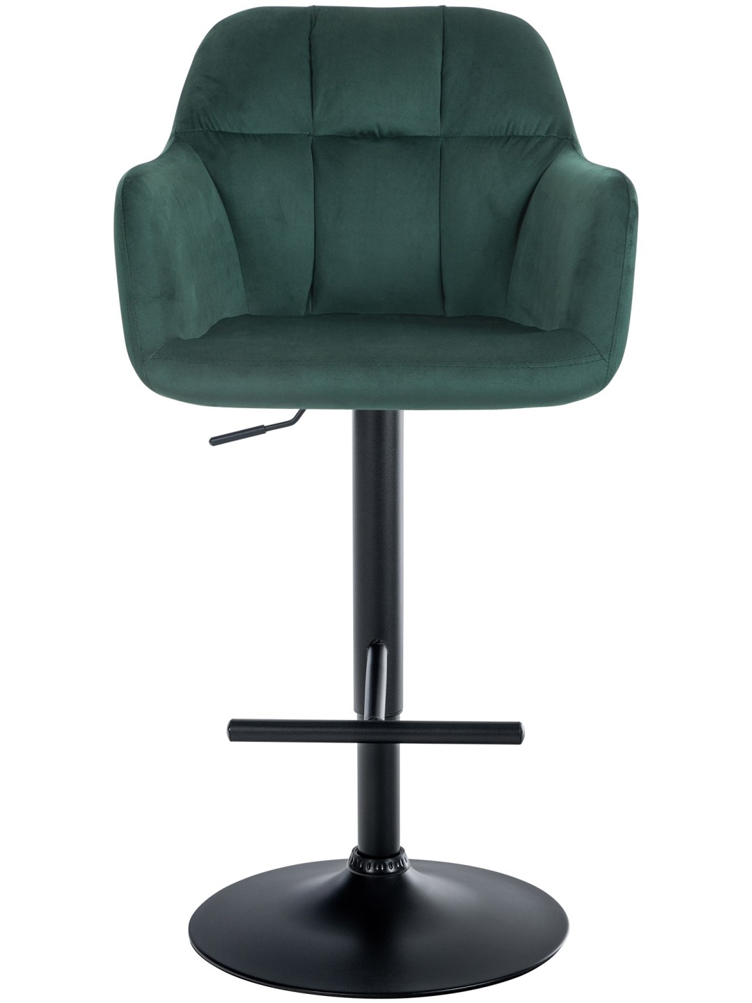 Tabouret de bar Natoma velours, vert