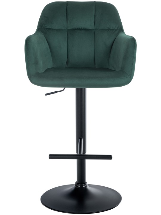 Tabouret de bar Natoma velours, vert Tabouret de bar Natoma velours, vert