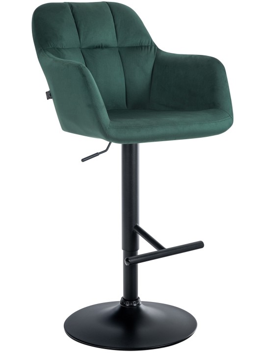 Tabouret de bar Natoma velours, vert Tabouret de bar Natoma velours, vert