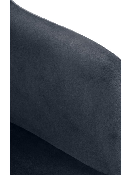 Tabouret de bar Natoma velours, gris foncé