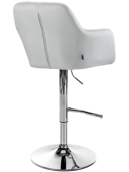 Tabouret de bar Natoma velours chrome, crème Tabouret de bar Natoma velours chrome, crème
