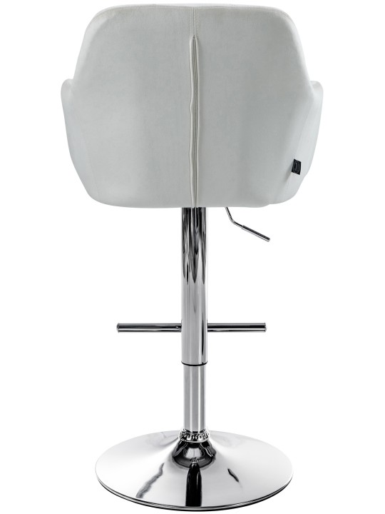 Tabouret de bar Natoma velours chrome, crème Tabouret de bar Natoma velours chrome, crème