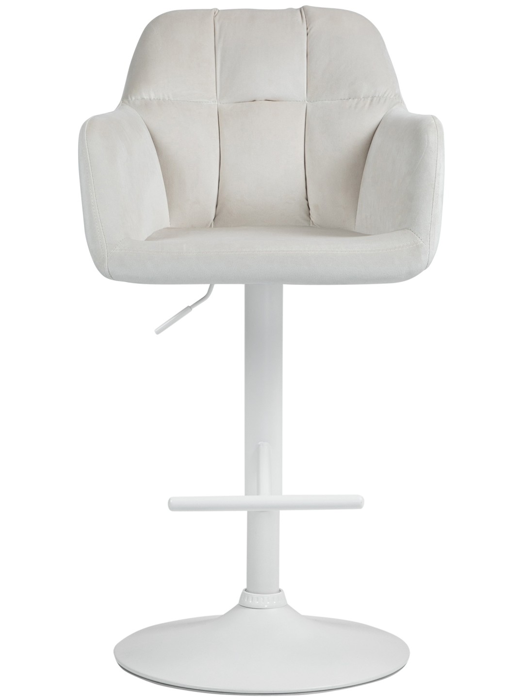 Tabouret de bar Natoma velours, crème