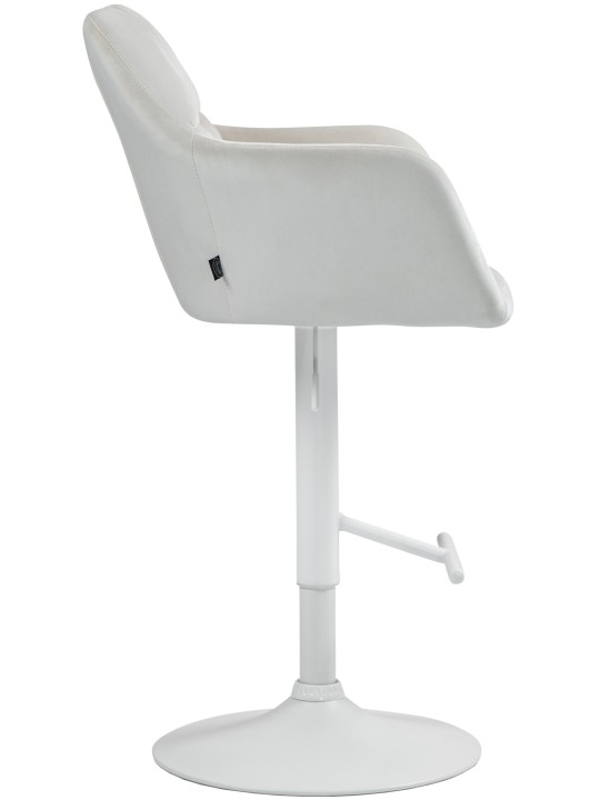 Tabouret de bar Natoma velours, crème