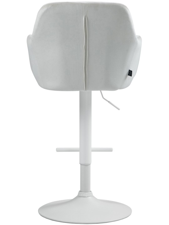 Tabouret de bar Natoma velours, crème