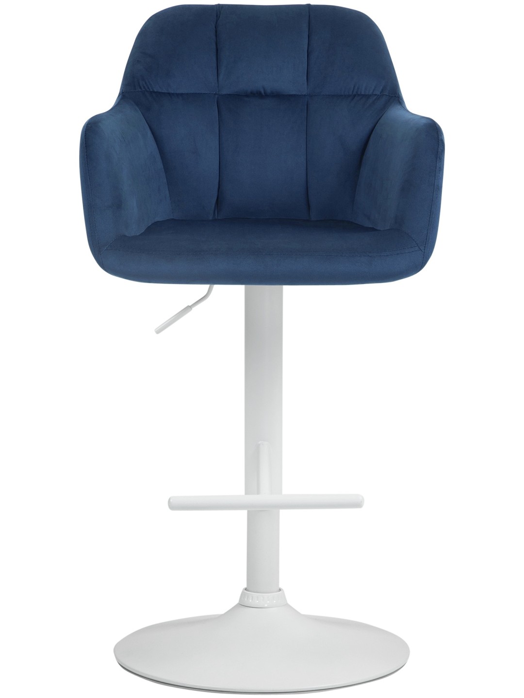 Tabouret de bar Natoma velours, bleu