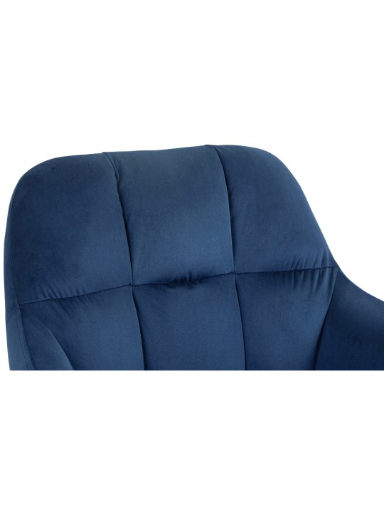 Tabouret de bar Natoma velours, bleu