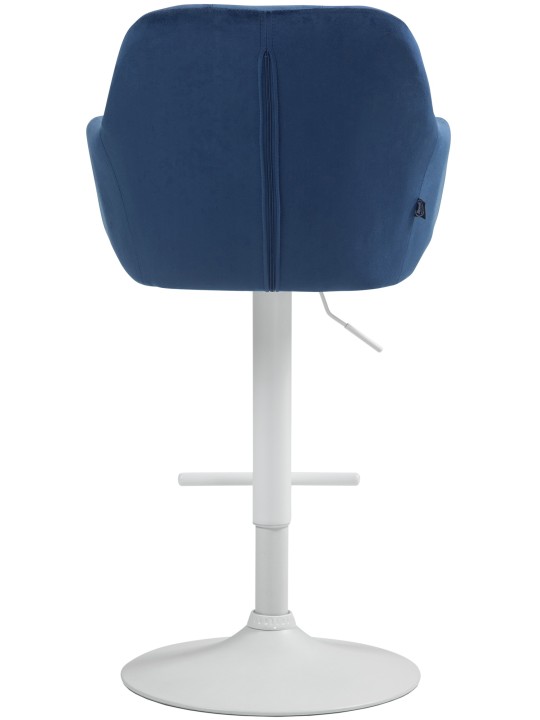 Tabouret de bar Natoma velours, bleu