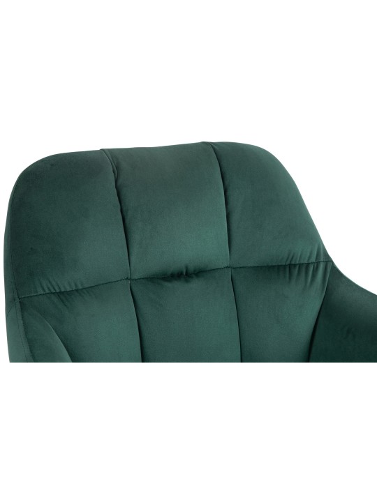 Tabouret de bar Natoma velours, vert