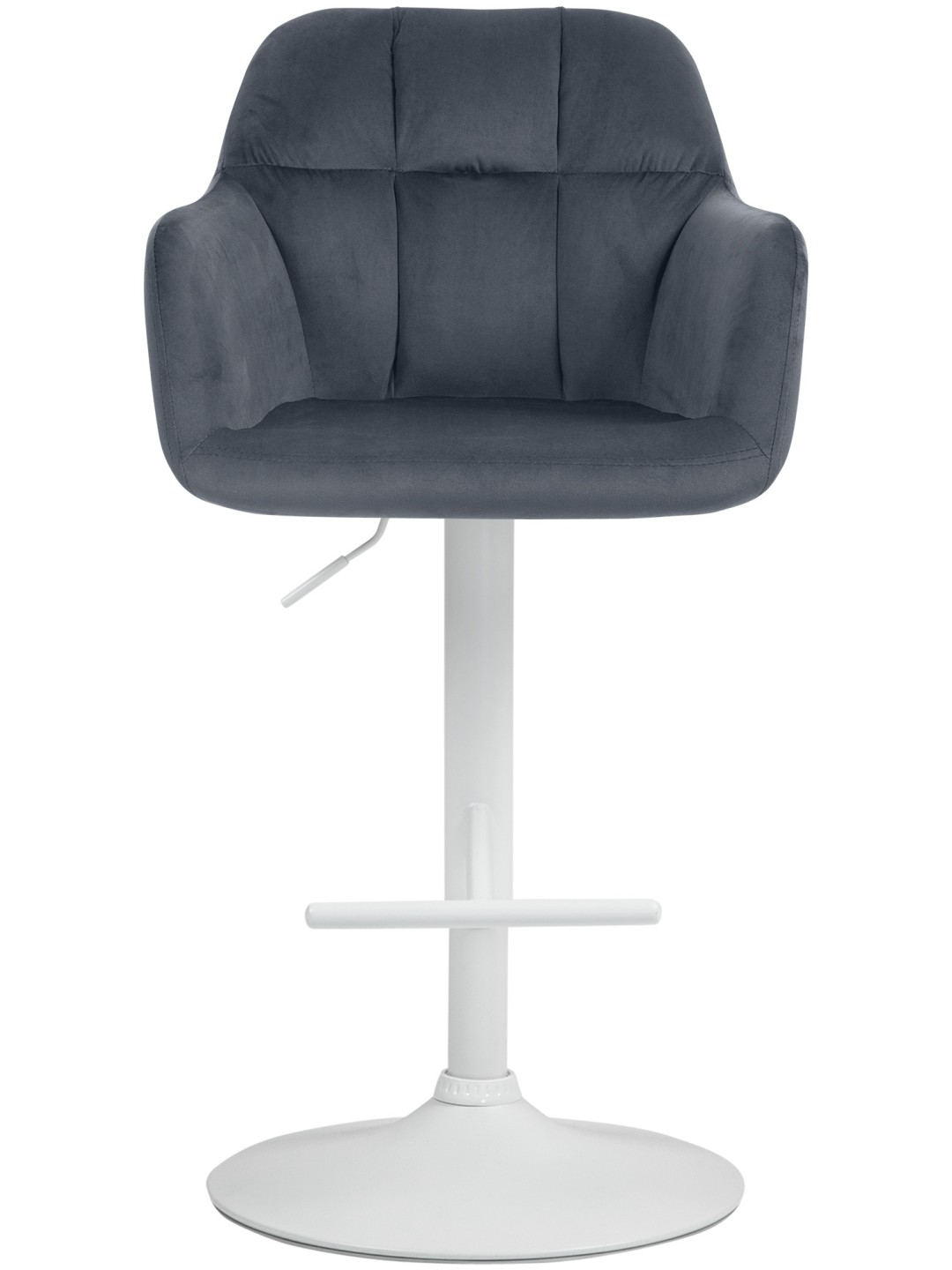 Tabouret de bar Natoma velours, gris foncé