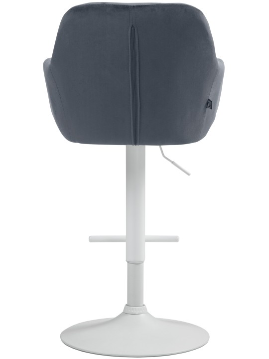 Tabouret de bar Natoma velours, gris foncé