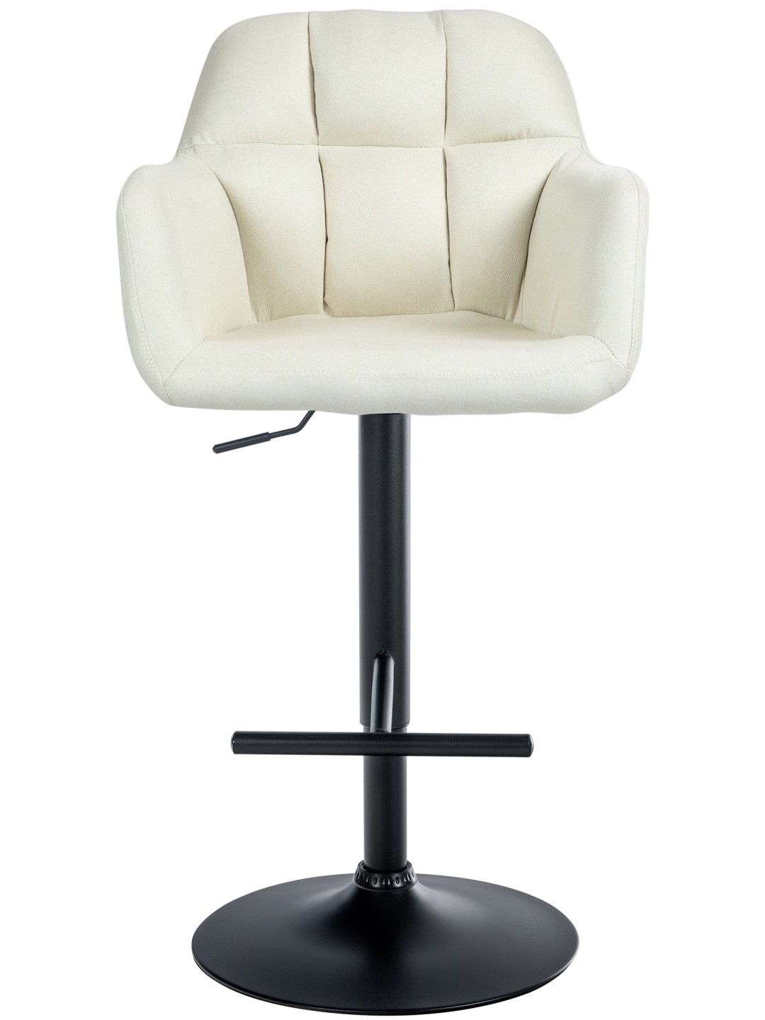 Tabouret de bar Natoma tissu, crème