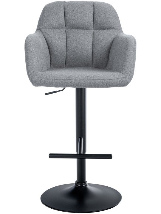 Tabouret de bar Natoma tissu, gris