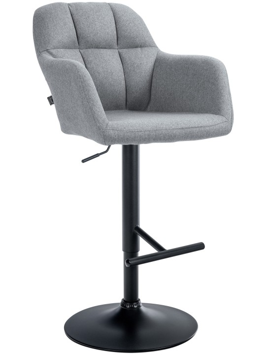 Tabouret de bar Natoma tissu, gris