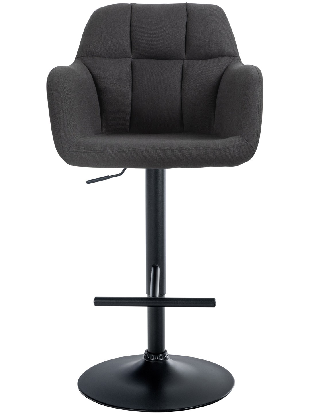 Tabouret de bar Natoma tissu, noir