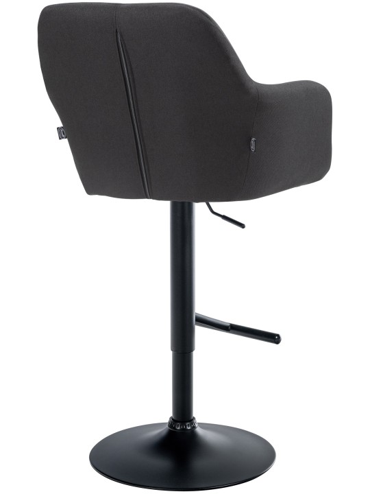 Tabouret de bar Natoma tissu, noir