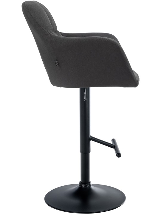 Tabouret de bar Natoma tissu, noir