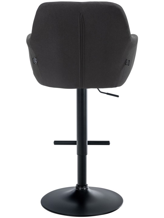 Tabouret de bar Natoma tissu, noir