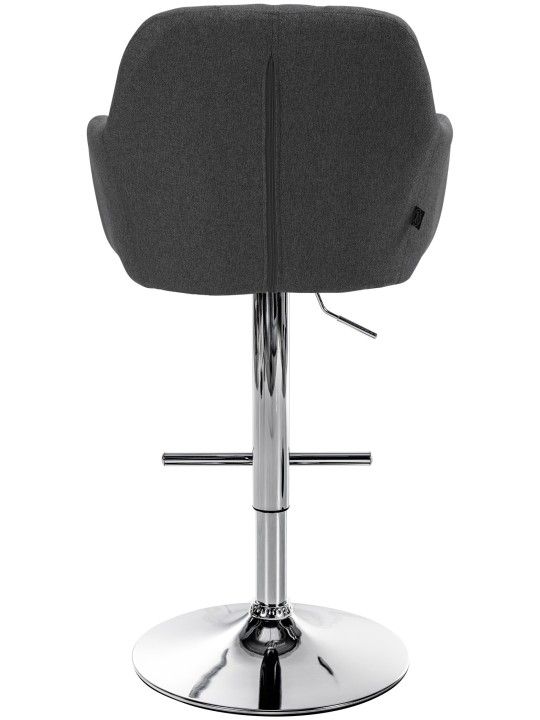 Tabouret de bar Natoma tissu chromé, gris foncé Tabouret de bar Natoma tissu chromé, gris foncé