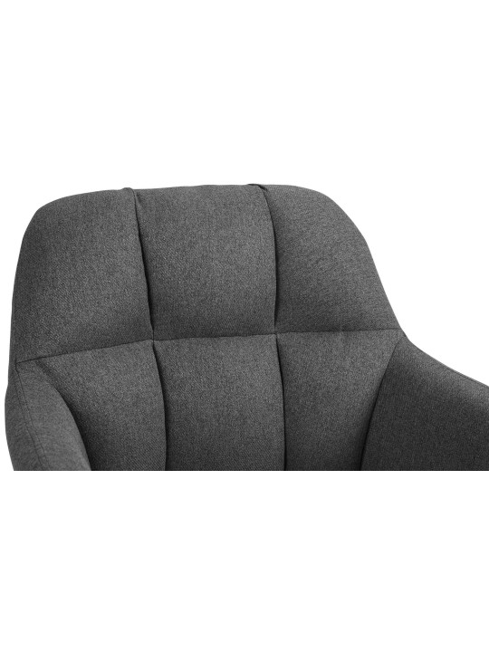 Tabouret de bar Natoma tissu chromé, gris foncé Tabouret de bar Natoma tissu chromé, gris foncé