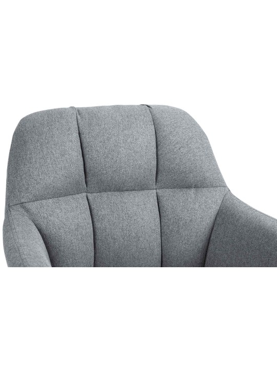 Tabouret de bar Natoma tissu chromé, gris