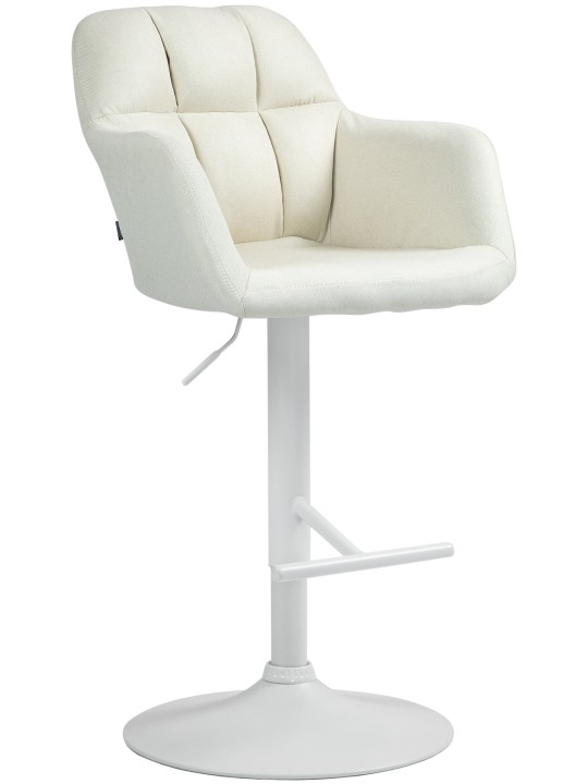 Tabouret de bar Natoma tissu, crème