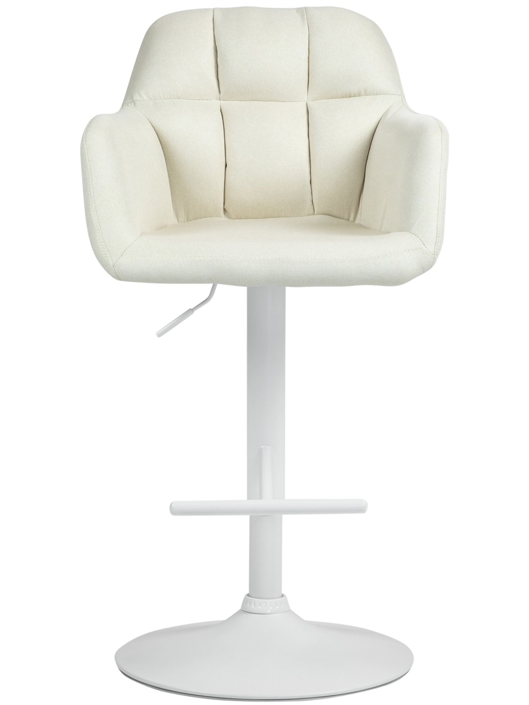 Tabouret de bar Natoma tissu, crème