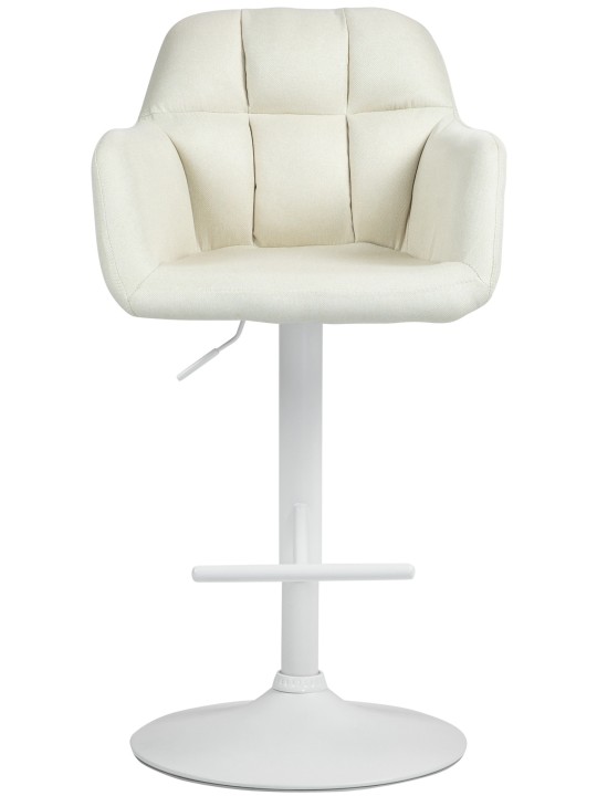 Tabouret de bar Natoma tissu, crème