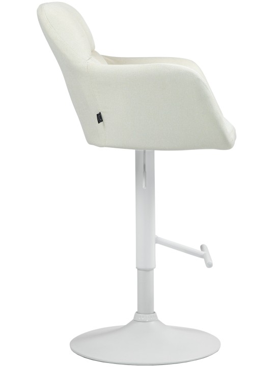 Tabouret de bar Natoma tissu, crème