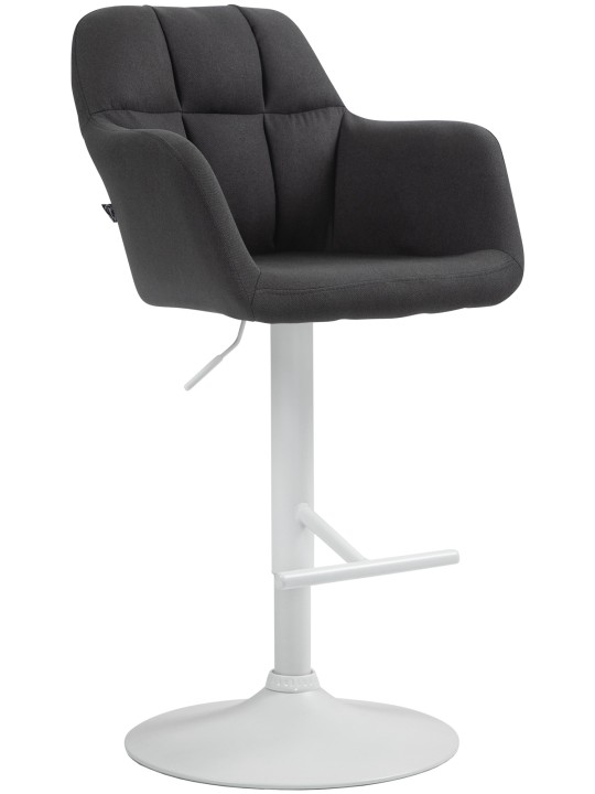 Tabouret de bar Natoma tissu, noir