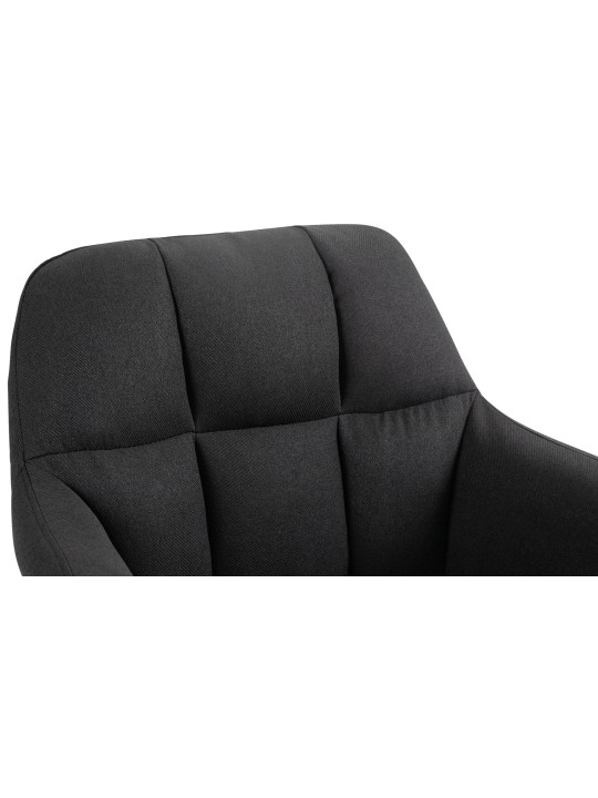 Tabouret de bar Natoma tissu, noir