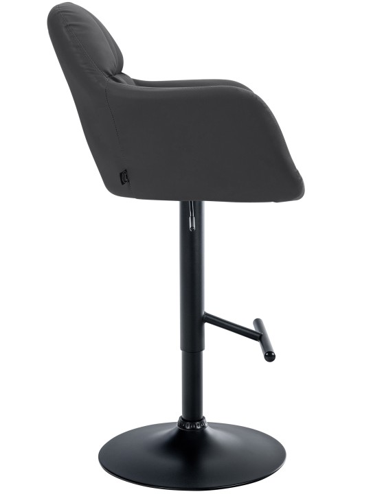 Tabouret de bar Natoma simili cuir, noir