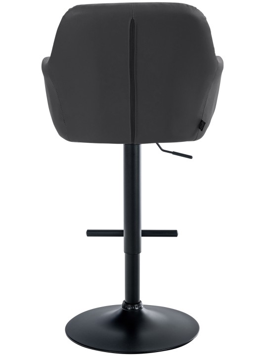 Tabouret de bar Natoma simili cuir, noir